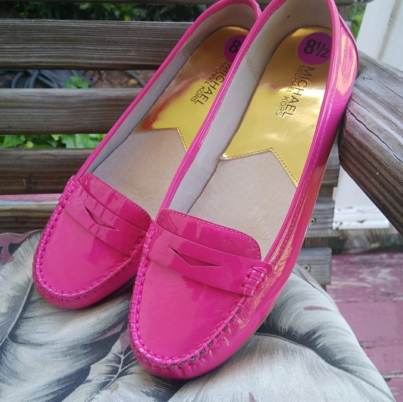 michael kors pink loafers